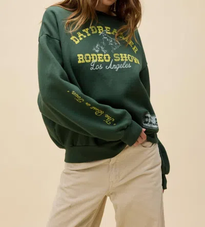 Daydreamer Rodeo Crew Oversized Sweatshirt In Deep Green In Multi