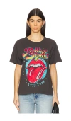 Daydreamer Rolling Stones 1972 Tour Boyfriend Tee In Black In Reactive Black