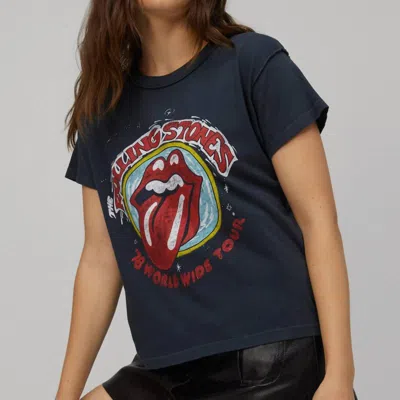 Daydreamer Rolling Stones '78 Reverse Gf Tee In Blue