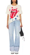 Daydreamer Classic Star Oversized Ringer Tee In Multi