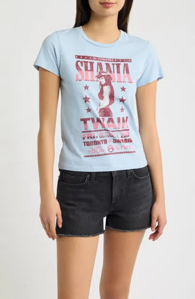 Daydreamer Shania Twain Poster Graphic Tee In Powder Blue