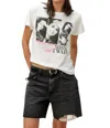 Daydreamer Shania Twain Repeated Solo Tee In Vintage White In White