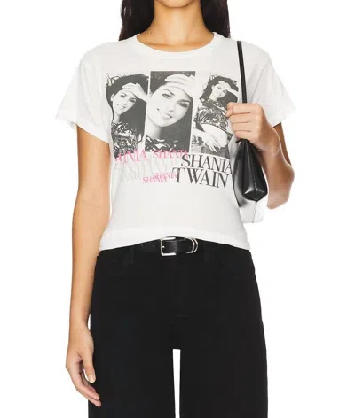 Daydreamer Shania Twain Repeated Solo Tee In Vintage White