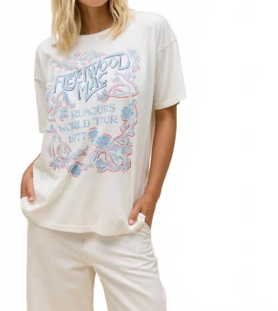 Daydreamer Short Sleeve Fleetwood Mac World Tour 77' Tee In Vintage White