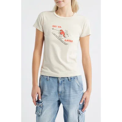 Daydreamer Ski Ya Later Headliner Cotton Graphic T-shirt In Blue