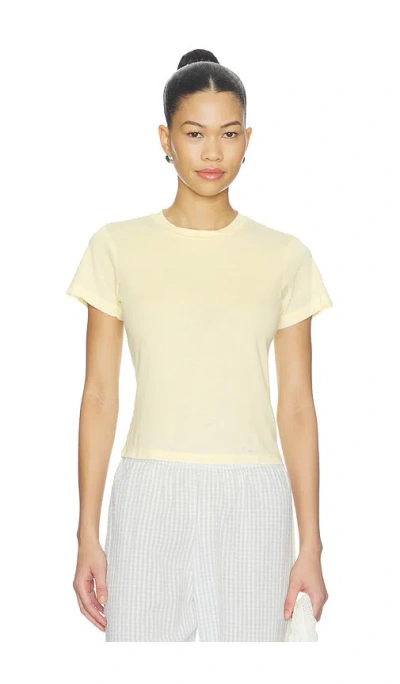 Daydreamer Solid Burnout Vintage Tee In Lemon