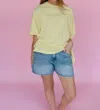 Daydreamer Solid Oversized Fit Tee In Yellow In Yellow