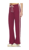 Daydreamer Solid Track Pant In Burgundy