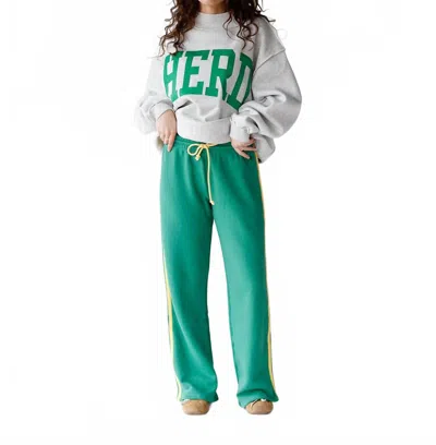 Daydreamer Solid Track Pant In Jade In Blue