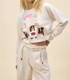 Daydreamer Spice Girls Spice Up Your Life Crop Merch Long Sleeve In Dirty White In Multi