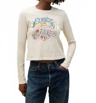 Daydreamer St. Moritz Long Sleeve Tee In Cream In White