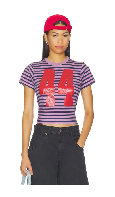 Daydreamer Stripe 44 Vintage Tee In Purple