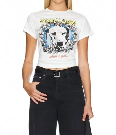 Daydreamer Sublime What I Got Vintage Short Sleeve Top In White