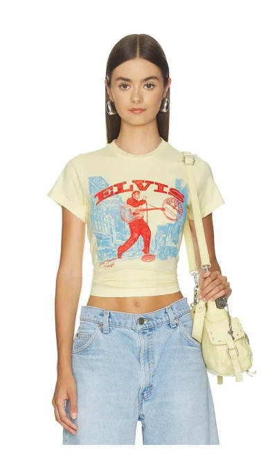 Daydreamer Sun Records X Elvis Good Rockin Vintage Tee In Sheer Yellow