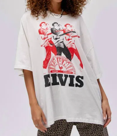 Daydreamer Sun Records X Elvis Repeat Tee In Vintage White