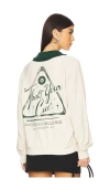 Daydreamer That's Your Cue Polo Sweatshirt In Dirty White