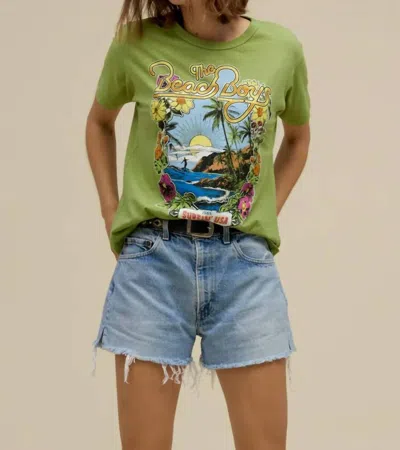Daydreamer The Beach Boys 1963 Ringer Tee In Matcha Green
