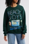 Daydreamer The Beach Boys Silver Anniversary Cotton Graphic Sweatshirt In Pine