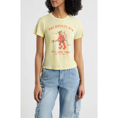 Daydreamer The Deviled Egg Burnout Graphic T-shirt In Yellow