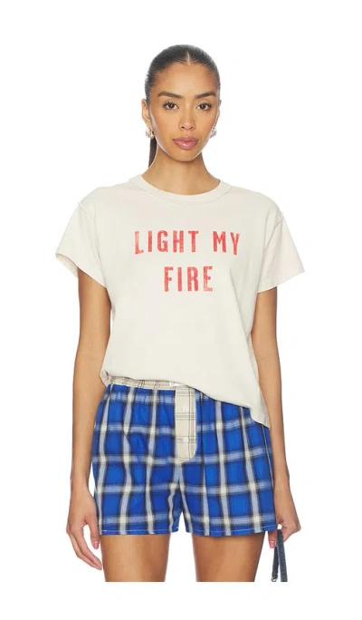 Daydreamer The Doors Light My Fire Reverse Gf Tee In White