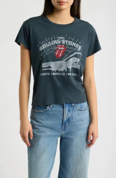 Daydreamer The Rolling Stones Plane Graphic Tee In Blue