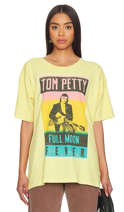 Daydreamer Tom Petty Full Moon Fever Tee In Yellow Bloom