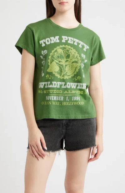 Daydreamer Tom Petty Wildflowers Studio Album Graphic T-shirt In Green