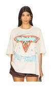 Daydreamer Van Halen 1980 Tour One Size Tee In Dirty White In White