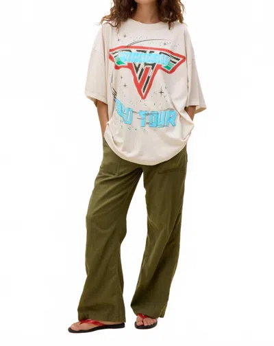 DAYDREAMER VAN HALEN 1980 TOUR ONE SIZE TEE IN DIRTY WHITE