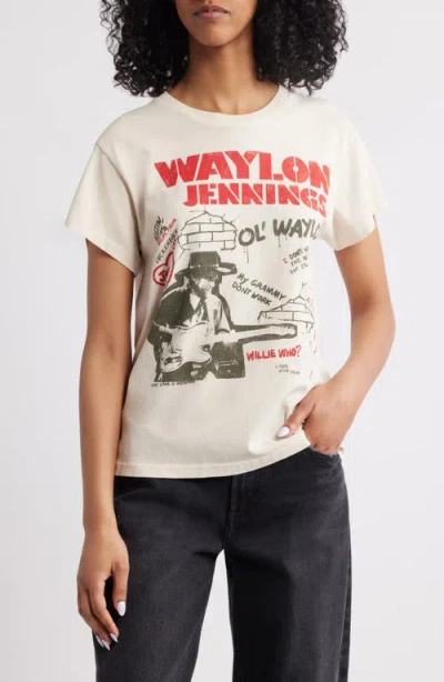 Daydreamer Waylon Jennings 'ol Waylan Cotton Graphic T-shirt