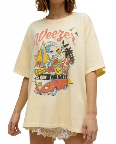 Daydreamer Weezer Collage Tee In Yellow Fizz