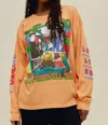 Daydreamer Who First Farewell Tour Long Sleeve Merch Tee In Vintage Peach In Multi