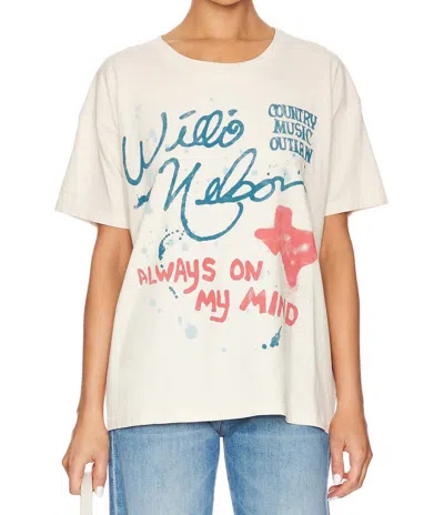 Daydreamer Willie Nelson Always On My Mind Tee In Dirty White