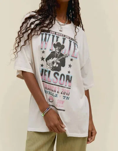 Daydreamer Willie Nelson One Night Only Tee In Dirty White