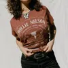 DAYDREAMER WILLIE NELSON WHISKEY LABEL TOUR TEE