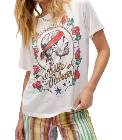 Daydreamer Willie Red Head Tee In Vintage White