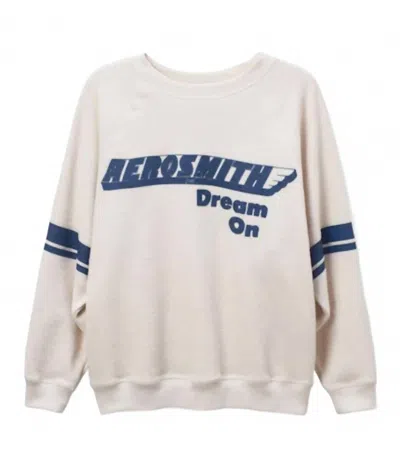 Daydreamer Women's Aerosmith Crew Sweatshirt In Ivory