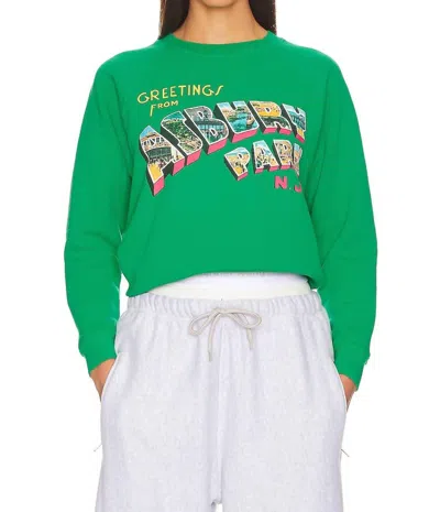 Daydreamer Women's Bruce Springsteen Asbury Park Vintage Sweatshirt In Lucky Green In Multi