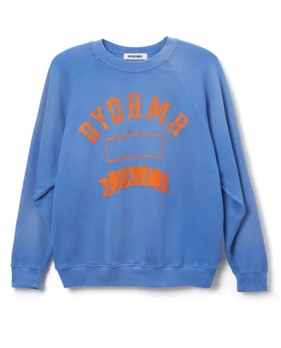Daydreamer Women's Collegiate Vintage Sweatshirt In Sun Faded Cobalt In Blue