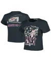 Daydreamer Women's  Charcoal Kiss Destroyer Tour '76 Graphic Shrunken T-shirt In Charcoal