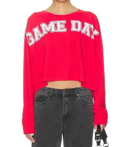 Daydreamer Gameday Tee In Red In Multi
