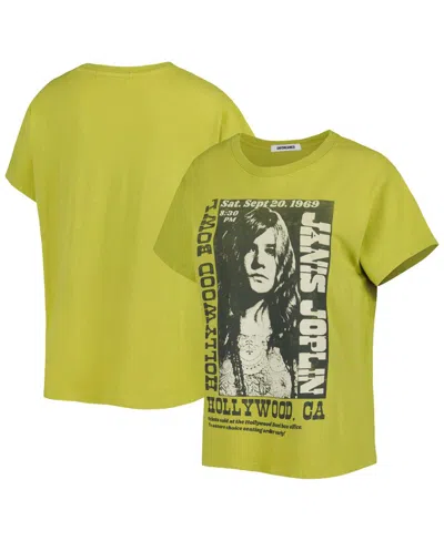 Daydreamer Women's Green Janis Joplin Graphic Tour T-shirt