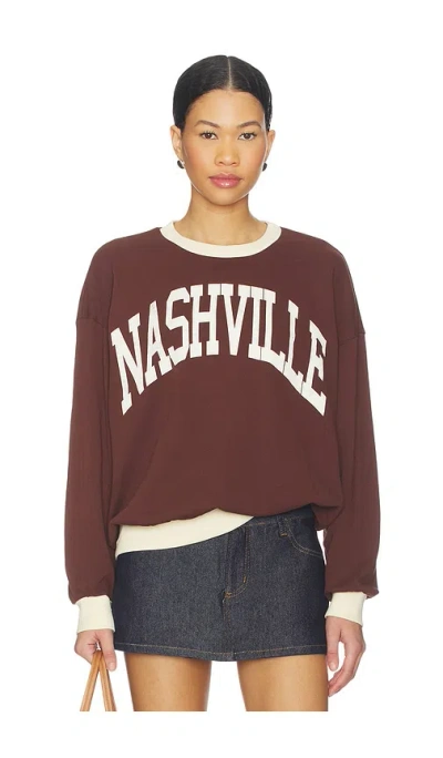 Daydreamer X Revolve Nashville Colorblock Oversized Sweatshirt In Brown