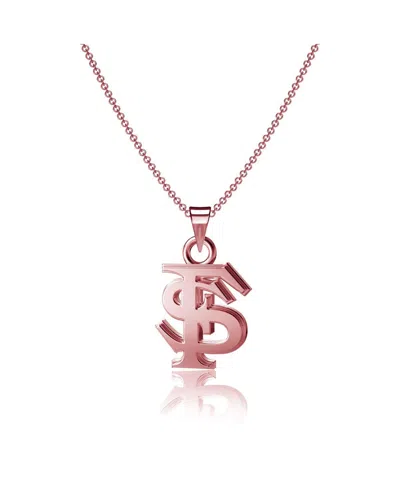 Dayna Designs Florida State Seminoles Rose Gold Pendant Necklace In No Color