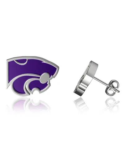 Dayna Designs Kansas State Wildcats Enamel Post Earrings In Purple