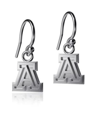Dayna Designs Women's  Arizona Wildcats Silver Dangle Earrings