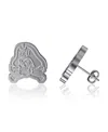 Dayna Designs Women's  Ecu Pirates Team Logo Silver Post Earrings In Silver