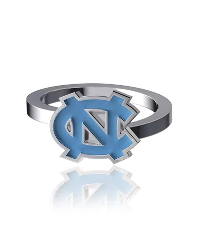 Dayna Designs Women's  North Carolina Tar Heels Bypass Enamel Silver Ring