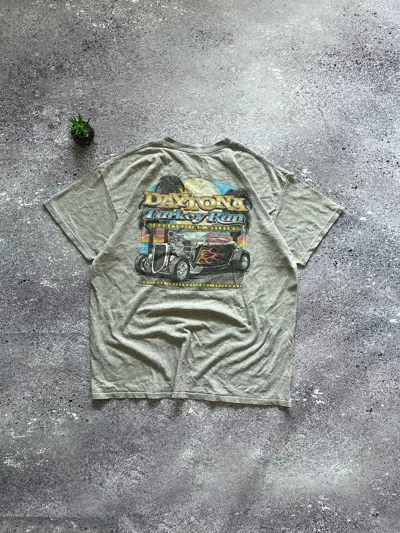 Pre-owned Daytona X Racing T Shirt Baggy Daytona Speedway Cars Nascar In Grey