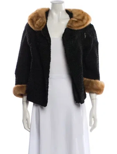 Pre-owned Dayton's Mink Persian Lamb Jacket In Black